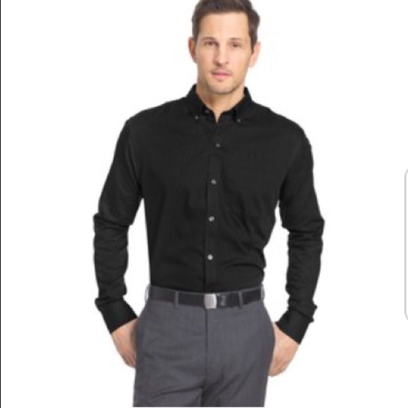 black button up shirt men outfit